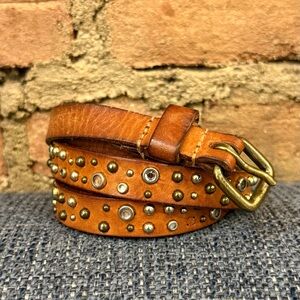 Madewell Rhinestone Belt | Medium Leather Belt | Size M | Approx. 39”